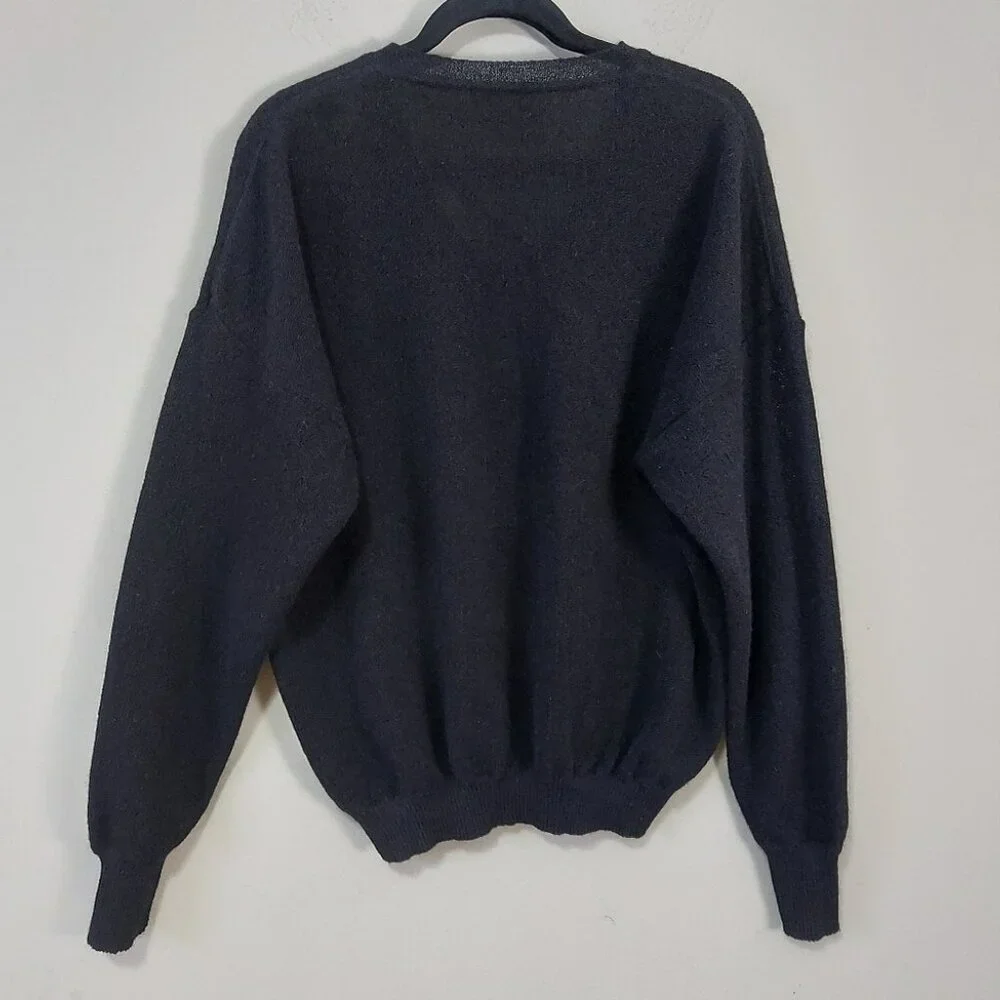 Tumi Men Argyle Alpaca Sweater Size XL Preppy Retro Campus  90s V-neck Pullover